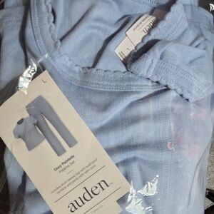 Auden Light Blue Pointelle Pajama Set Large